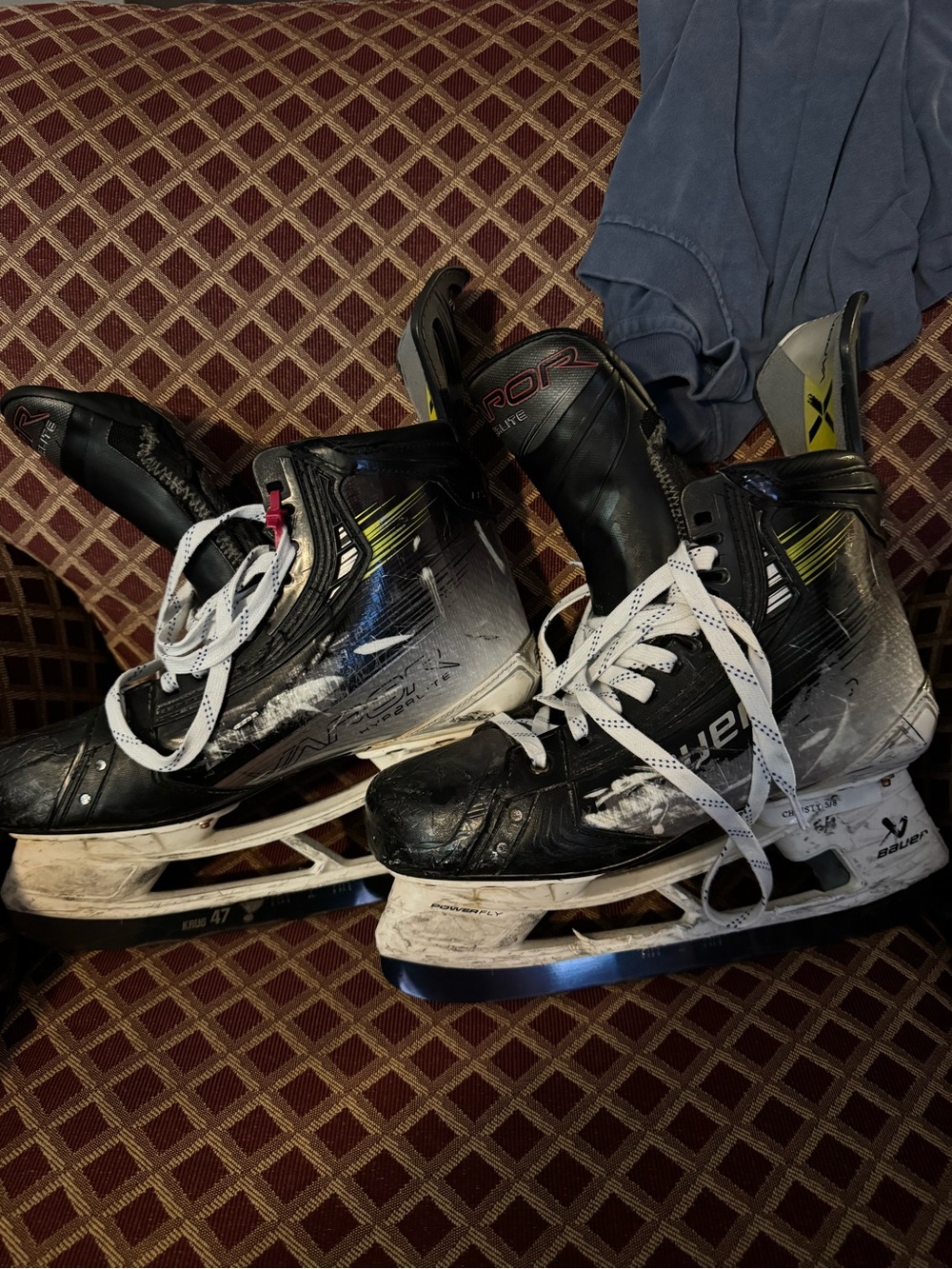 Bauer Gray and Black Hockey Skate Interior Label